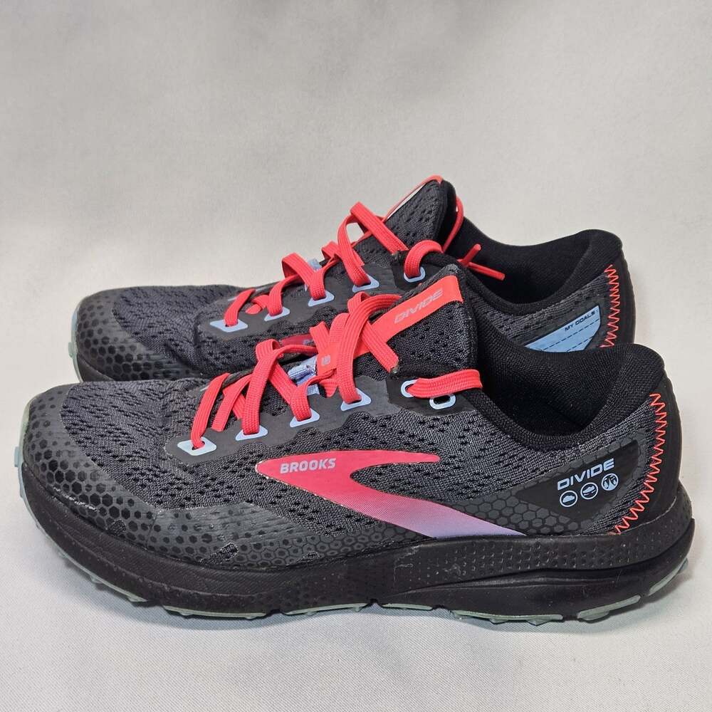 Brooks Divide 3 Women's Trail Running Shoes Black Pink 1203681B057 Size 7 Med B